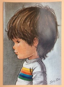 Dessin MARY MAY CHICO CHICA Format A4 21x30 cm Dibujo Caricaturas Postales - Picture 1 of 4