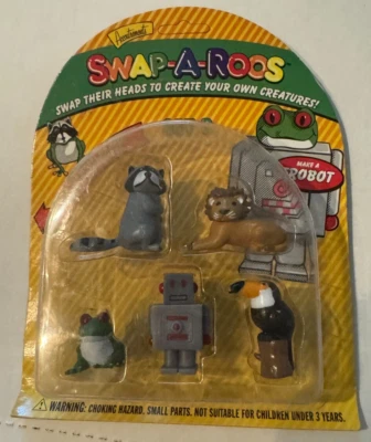 SWAP-A-ROOS Weird Funny Toy Figures – Great Gag Gift/Stocking stuffer. FREE SHIP - Image 1 of 3