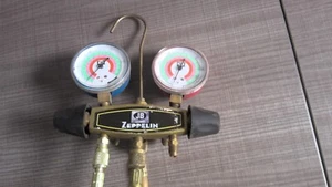 VTG JB Refrig Manifold 2 hoses 2 gauges Yellow Plus II Jacket & Kingflex R134a! - Picture 1 of 9