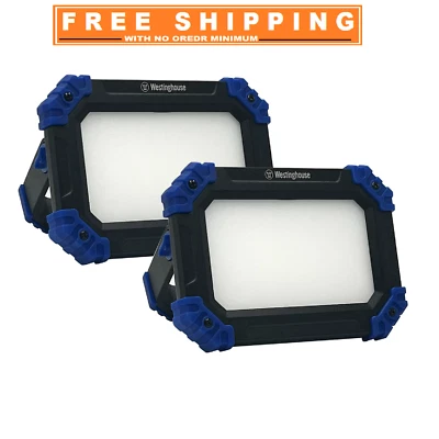 Luz de trabajo portátil recargable LED Westinghouse 2000 lúmenes (juego de 2) Foto 1 de 4