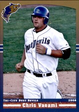 2008 Tri-City Dust Devils Grandstand 37 Chris Vasami Mamaroneck New York NY Card