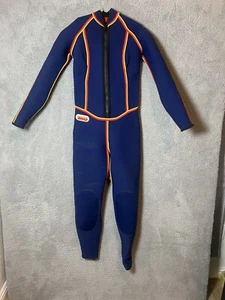 Women's Bare Blue Vintage Style Wetsuit Colorful Stripes Size ML - Picture 1 of 8