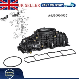 FOR MERCEDES W906 OM651 INLET INTAKE MANIFOLD & ACTUATOR A6510905737 A6510904937 - Picture 1 of 14