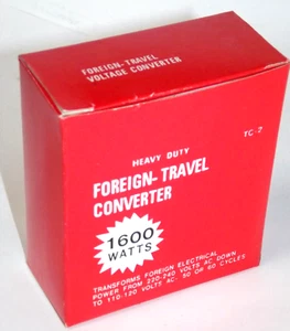 NIB Heavy Duty Foreign-Travel Converter 1600 Watts Green Unbranded One Outlet J - Picture 1 of 5