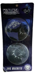 Marvel Wakanda Forever Black Panther 4" Round Magnet Black Purple Gray 2 Pack - Picture 1 of 12
