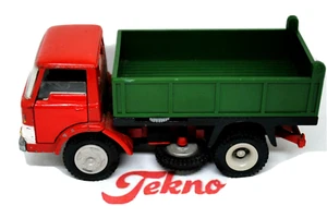 1:43 TEKNO No 914 FORD D-800 TIPPER RED & GREEN Truck / Lorry Made in Denmark VG - Picture 1 of 12