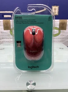 Logitech M185 Wireless Optical Mouse 2.4 GHz, Red (910-003635) (B3) - Picture 1 of 4