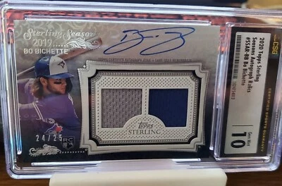 2020 Topps Sterling Seasons #SSAR-BB Bo Bichette Auto 24/25 CSG 10 Gem Mint - Image 1 of 2
