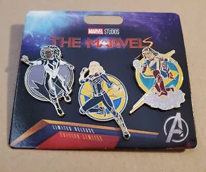 Disney Marvel 2023 Limited Release The Marvels Pin Set Carol, Kamala, Monica NEW - Picture 1 of 2