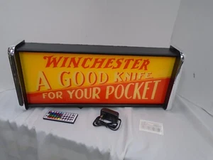Winchester A good pocket Knife LED Display lighted sign lightbox Wall Light - Picture 1 of 6
