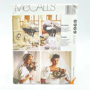 McCalls 6969 Braut Zubehör Strumpfband Handschuhe Beutel Ring Kissen Nähmuster - Bild 1 von 3