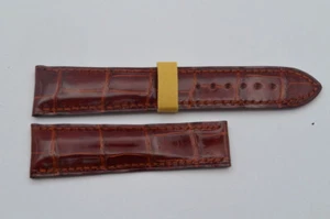 CHOPARD VINTAGE LEDER ARMBAND 21MM FALTSCHLIESSE 16MM NEU BRAUN 21-16 - Bild 1 von 2