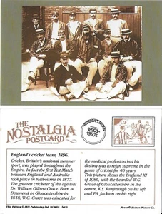 Postal WG Grace & England Cricket Team 1896 Dr William Gilbert - Nostalgia - Imagen 1 de 3