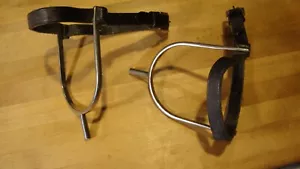 Espuelas Acero Inoxidable Caballo Vaquero Vaquera Ecuestre Cuero Negro Sin Óxido - Imagen 1 de 6