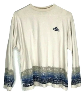 Camicia Vintage PNB Nation Uomo XLarge Hip Hop Corona Graffiti Tan Manica Lunga - Foto 1 di 7