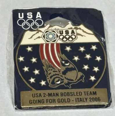 Olympic Bobsled Team USA  Pin 2 Man 2006 ITALY - Image 1 of 2