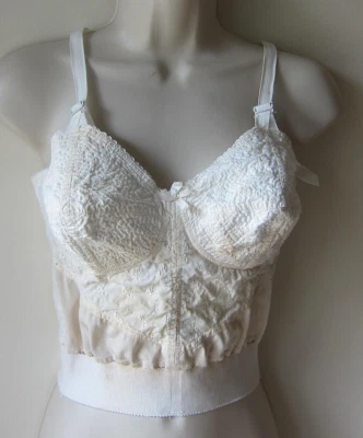 VTG 50's Jantzen 34C Full Circle Pointy Long Line Bra Wireless Cotton Cups - Image 1 of 4