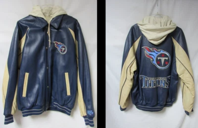 Tennessee Titans Men's Size Large Layered Look Leather Jacket B1 775 - Image 1 of 4