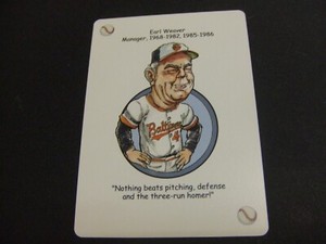 2007 Hero Decks Baltimore Orioles Playing Card -Earl Weaver-