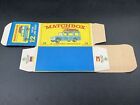 1960s  Matchbox Original EMPTY BOX CLEAN #12 SAFARI LAND ROVER Yellow 12 variati