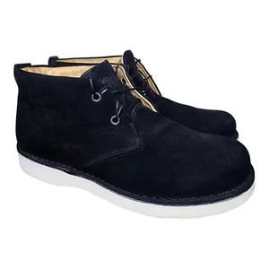 Samuel Hubbard Chukka Ankle Boots Black Suede Leather Mens Size 9.5 Portugal - Foto 1 di 13
