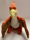 Aurora Pterodactyl Dinosaur Plush 11" Red Orange Flying Wings Stuffed Animal Toy
