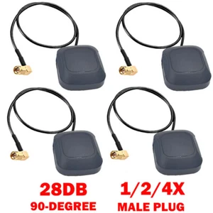1/2/4PC 0.5M GPS Active Antenna 90° SMA Male Plug 28dB With Magnetic Mount HOT - Picture 1 of 18