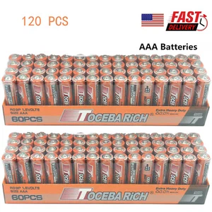 12/24/60/120 Pack AAA Batteries Extra Heavy Duty1.5v Lots New Fresh - Picture 1 of 6