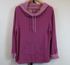 Camisa Pijama Pijama Top Mujer Talla Pequeña Rosa Frambuesa Capucha Cuello Manga Larga - Imagen 1 de 7