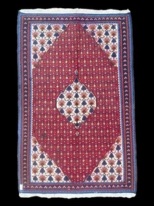 Vintage Vegetable Dye Geometric Senneh Reversible Kilim Area Rug Hand-Woven 4x6 - Picture 1 of 14