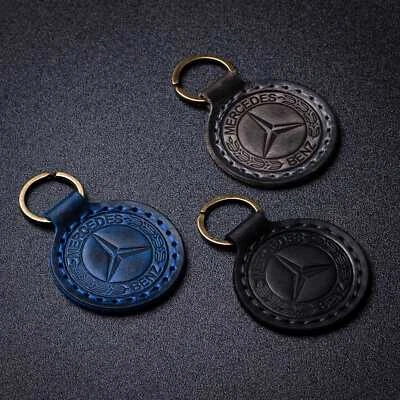 Mercedes Benz leather keyring Crazy Horse High Quality