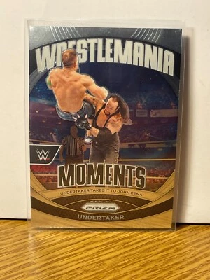 2024 Prizm WWE Undertaker John Cena Wrestlemania Moments #5 Legends - Image 1 of 2