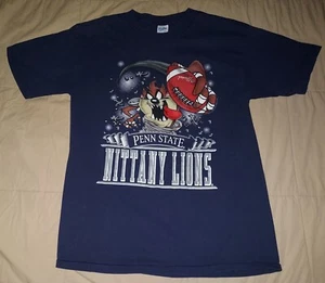VTG TAZ PENN STATE T SHIRT LARGE UNIVERSITY 90s NITTANY LIONS DEVIL FOOTBALL USA - Picture 1 of 6