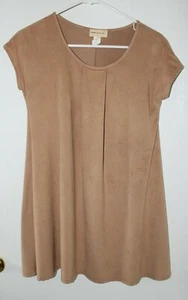 Enough about me.. Damen Gr. S hellbraun Kurzarm Tunika Kleid Bluse Oberteil Shirt - Bild 1 von 12