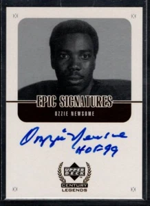 1999 Upper Deck Century Legends Epic Signatures Autograph Auto Ozzie Newsome - Picture 1 of 2