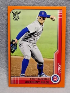 Anthony Rizzo, 2021 Topps Big League Baseball, Orange Parallel #202, Cubs - Picture 1 of 2