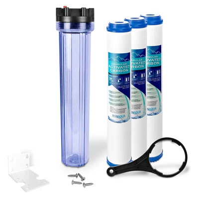 20"x2.5" Clear Standard Whole House Water Filter System & Granular Carbon Filter - Image 1 of 4