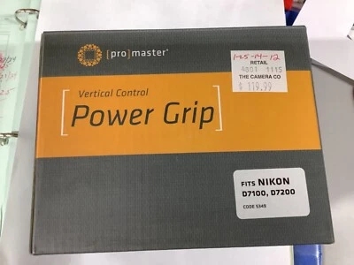 Empuñadura eléctrica de control vertical Promaster para Nikon D7100/7200 nueva en caja Foto 1 de 2