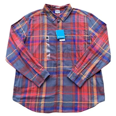 Columbia Boulder Ridge Flannel Shirt Regular Fit Red Plaid Long Sleeve Size XL - Image 1 of 4
