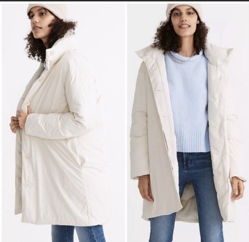 OFF WHITE Madewell x Buffy® Cappotto imbottito MB869 bianco sporco taglia media