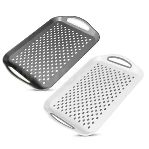 Serving Tray with Handles Large Non Slip 29*41cm Dishes Kitchen Serve Platters - Picture 1 of 14