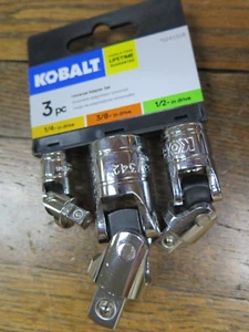 Kobalt 3 Piece Universal Adapter Set 1/4" 3/8" 1/2" 0243328 (Brand New) - Bild 1 von 3