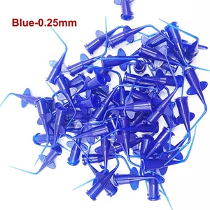 Dental Disposable Syringe Tip Dental Irrigation Tips 50 PCS/Bag Blue 0.25mm - Picture 1 of 8