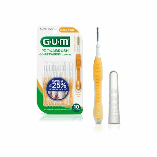 Sunstar GUM Go-betweens Proxabrush Ultra Tight Cleaners - Yellow (10 count)