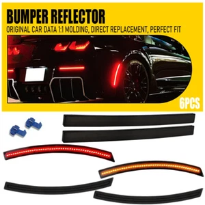 Smoked LED Side Marker Light Bumper Reflector Lamp For 14-19 Chevy Corvette C7 C - Picture 1 of 15