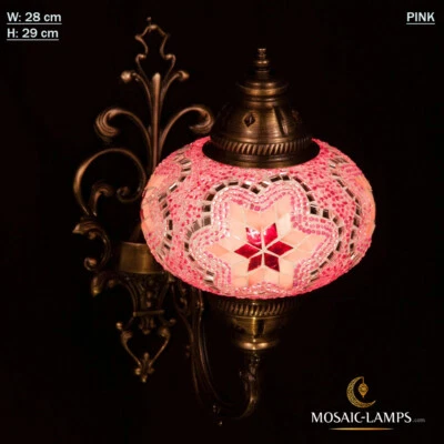  Turkish Mosaic Single Wall Lamp, Traditional Ceiling Lightings - Large - Imagem 1 de 2