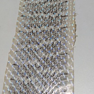 Showgirl Vintage Aurora Holographic Metallic Dots Snake Skin Snakeskin White  - Image 1 of 3