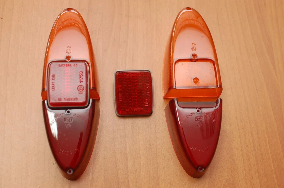 Fiat 1100 103 1100 D Pilotos Traseros Juego Lentes Con Reflectores Foto 1 de 1