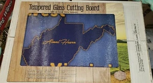 ALMOST HEAVEN WEST VIRGINIA Country Side Tempered Glass Cutting Board - Picture 1 of 4