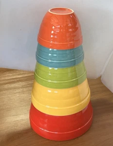 Kiste und Fass Rentner Parker verschachtelte Rührschüsseln Set gerippt Bienenstock Keramik - Bild 1 von 6